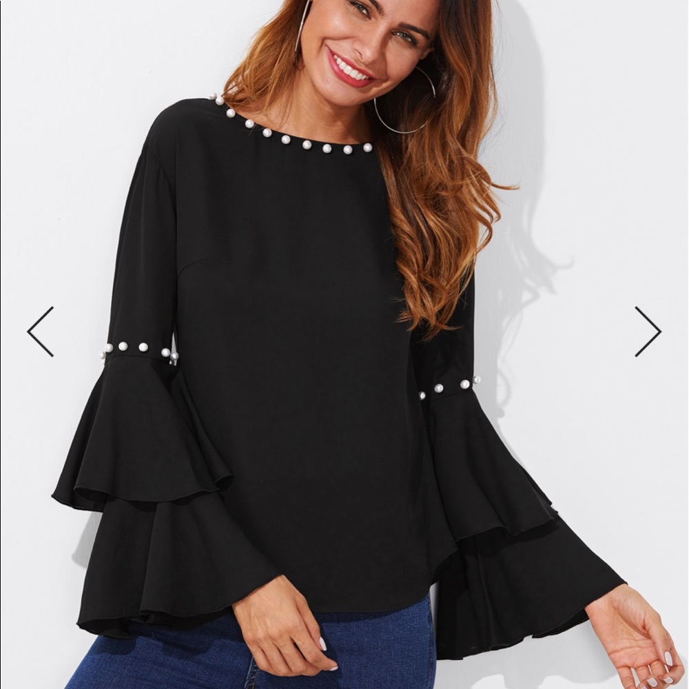 Pearl black blouse